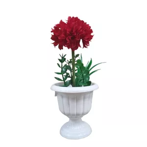گلدان به همراه گل مصنوعی مدل داودی