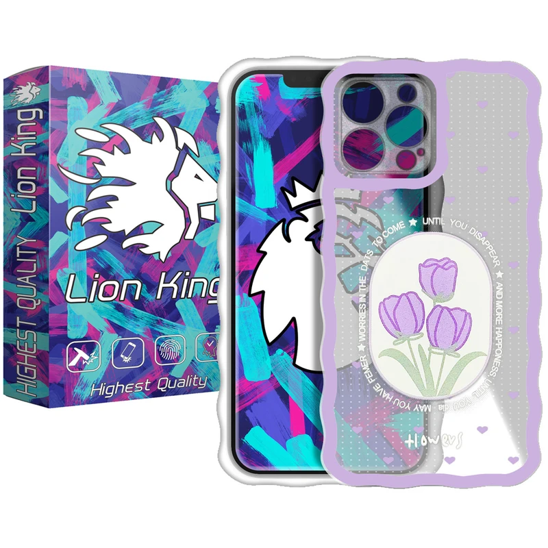  کاور لاین کینگ مدل lalehbanafshmojdar مناسب برای گوشی موبایل اپل IPhone 13 pro Max