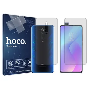 Hoco HyGEL model transparent screen protector suitable for Xiaomi Mi 9T Pro mobile phone along with the back of the phone