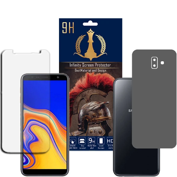 برچسب پوششی اینفینیتی مدل PRO MAX مناسب برای گوشی موبایل سامسونگ Galaxy J6 PLUS به همراه محافظ صفحه نمایش
