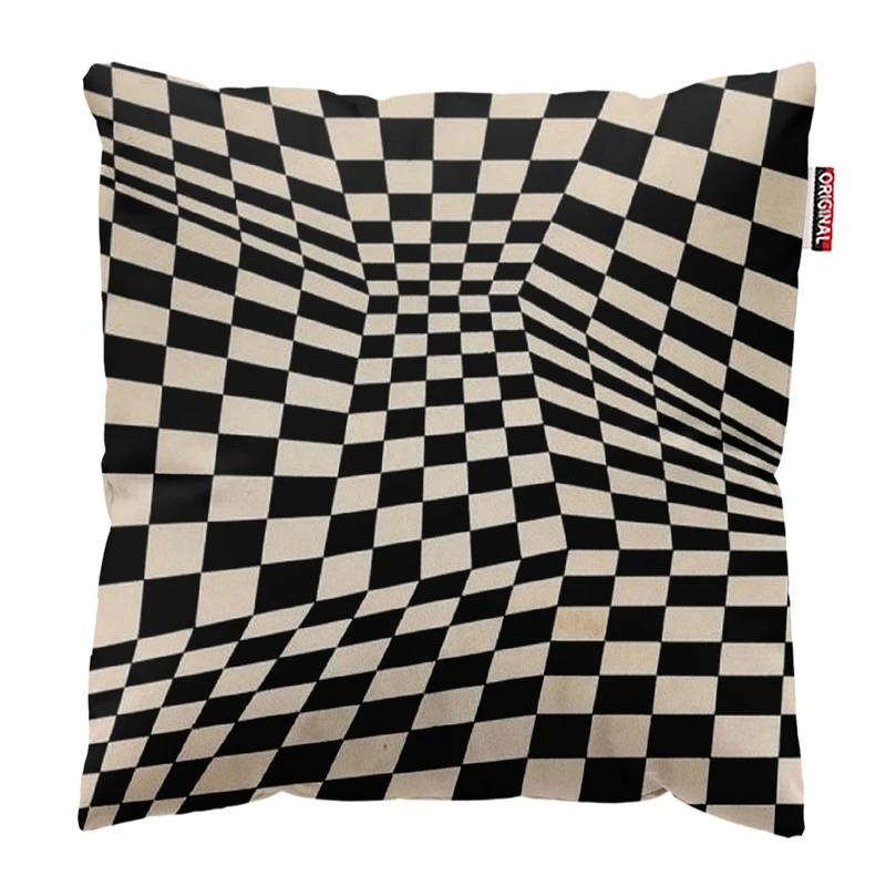 کوسن پاد آفرین طرح شطرنجی کد 3678 سایز 30*30 سانتی متر