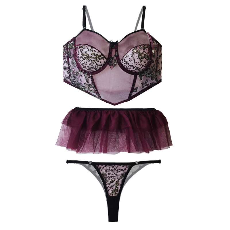 ست شورت و سوتین زنانه مدل دامن دار