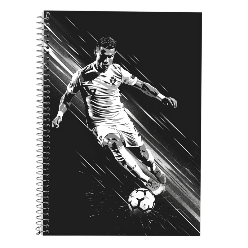 دفتر زبان 50 برگ مدوپد مدل دو خط طرح رونالدو ronaldo کد DF13481