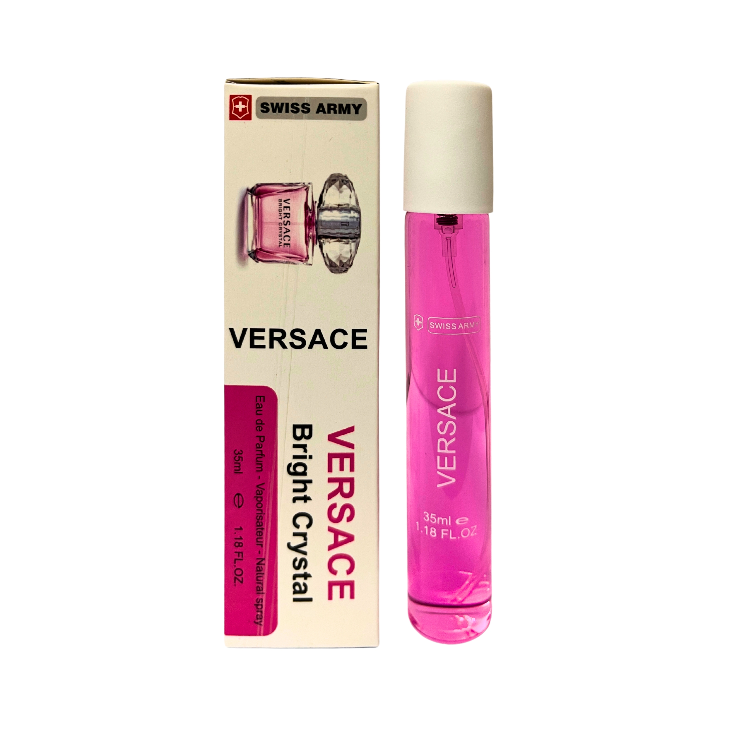 عطر جیبی زنانه سوئیس آرمی مدل VERSACE Bright Crystal حجم 35 میلی لیتر