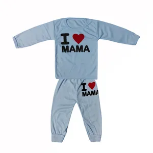 ست تی شرت و شلوار نوزادی مدل ای لاو ماما کد 703391