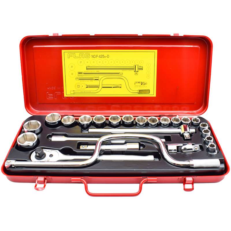 آچار و سری بکس فلگ مدل F425MD-6 مجموعه 25 عددی آچار و سری بکس فلگ مدل F425MD-6 مجموعه 25 عددی