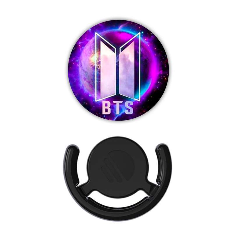 پایه نگهدارنده گوشی موبایل و تبلت مدل پاپ سوکت طرح گروه موسیقی bts به همراه پاپ کلیپ