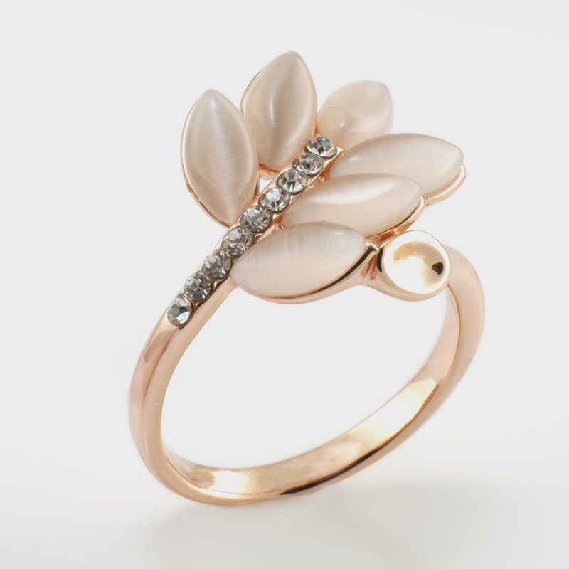 انگشتر دخترانه مدل برگ انگشتر دخترانه مدل برگ