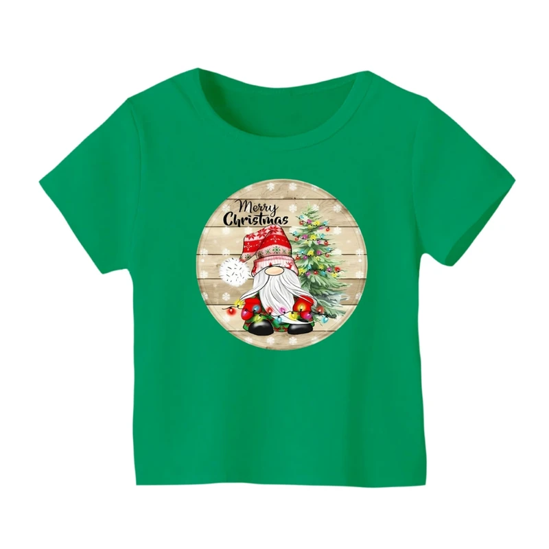 تی شرت آستین کوتاه بچگانه مدل بابانوئل کریسمس کد 15