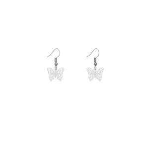 گوشواره نقره زنانه هایکا طرح پروانه مدل n.ha607