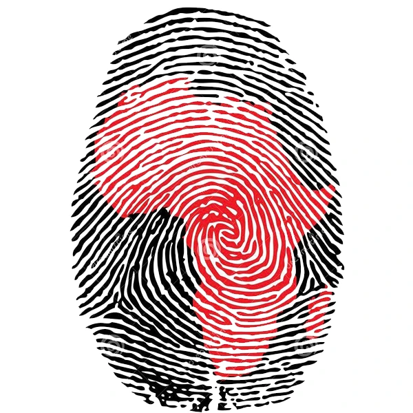  استیکر پارچه و لباس پاد آفرین طرح اثر انگشت کد 2658