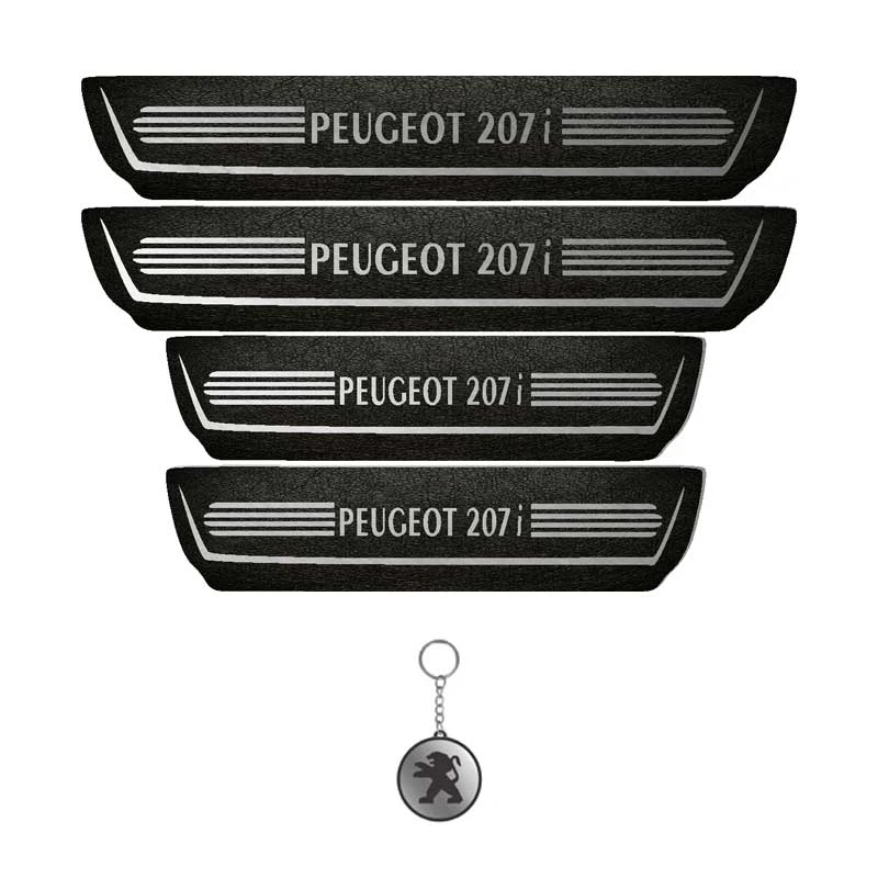 برچسب پارکابی خودرو لندمون کد LMm0018 MS مناسب برای پژو 207i مجموعه 4عددی به همراه جاکلیدی