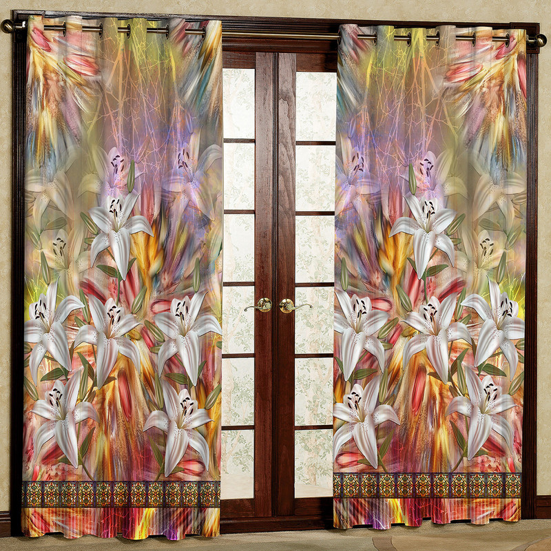 پرده مدل گل دار مخمل پانچی کد 2128 سایز 140x280 سانتی متر