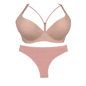 ست شورت و سوتین زنانه مدل آنا لیزری رنگ صورتی 