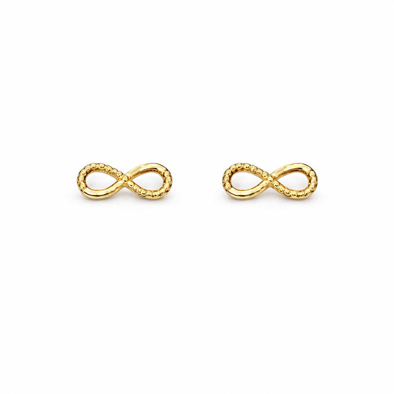گوشواره میخی طلا 18 عیار زنانه کرابو مدل بی نهایت