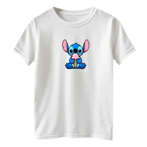 تی شرت آستین کوتاه بچگانه مدل استیچ کد 02 رنگ سفید