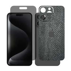 Glass Together model privacy Screen Protector Suitable for Apple iPhone 15 Pro Max Mobile Phone with Back cover sticker