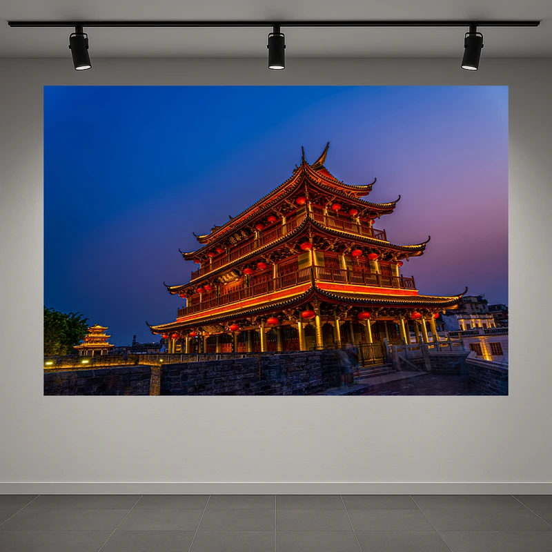 پوستر طرح مخمل ساختمان مدل ژاپنی کد AR3059320