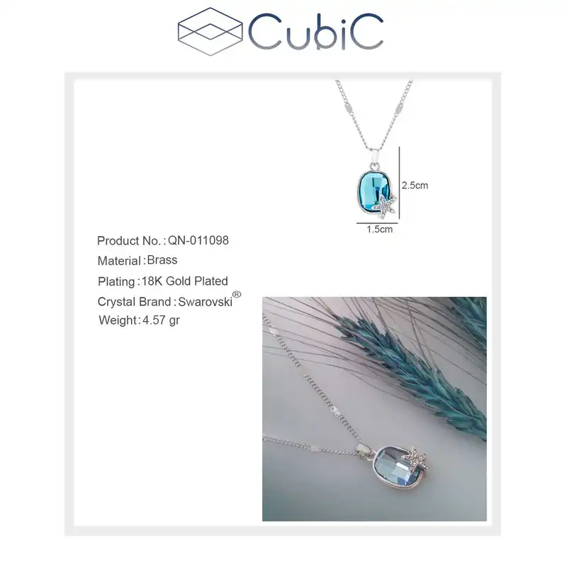 گردنبند زنانه کوبیک مدل QN-011098