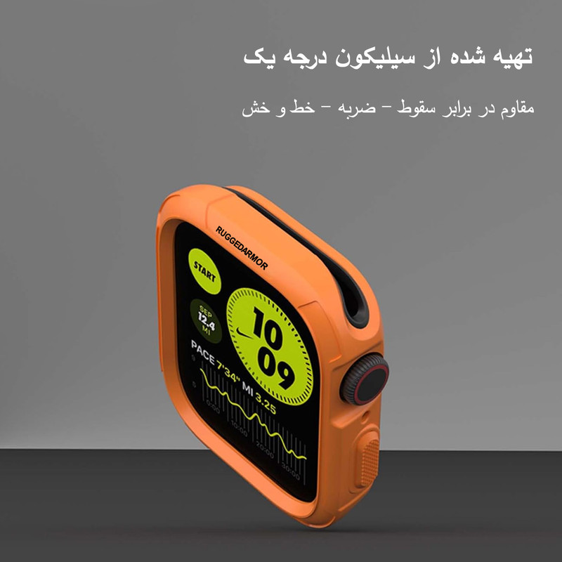 بند زیرو مدل SPG Rugged ZR مناسب برای اپل واچ سری 4/5/6/Se سایز 40 میلی متری به همراه کاور