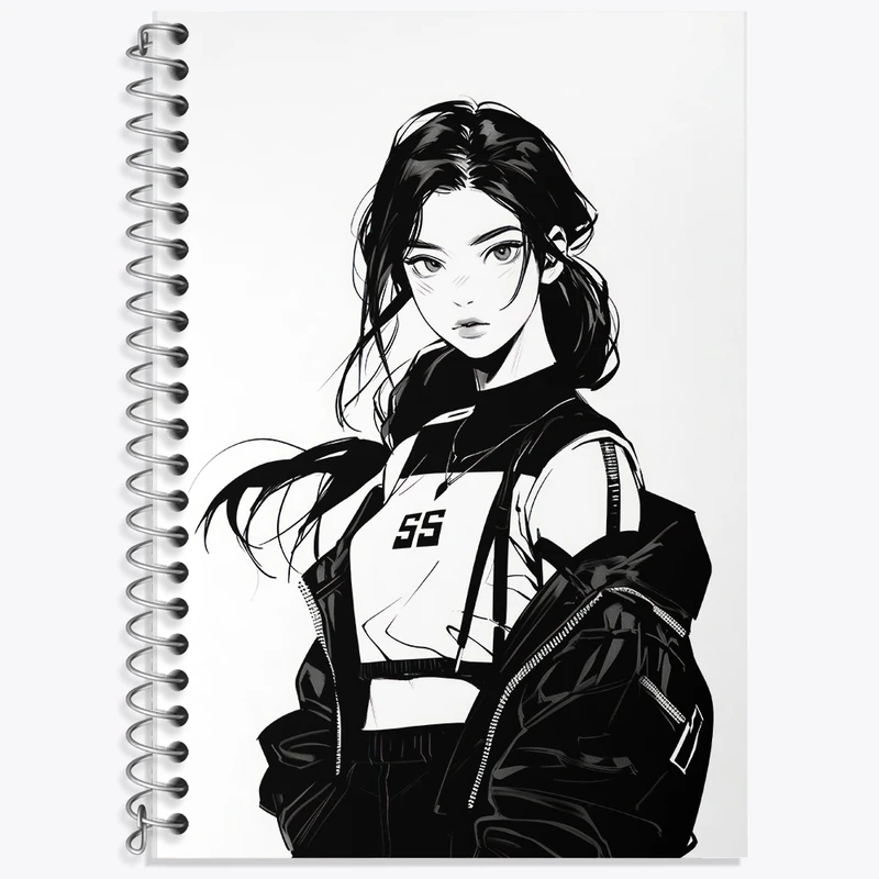 دفتر زبان 50 برگ خندالو مدل دو خط طرح دخترانه کد F2725