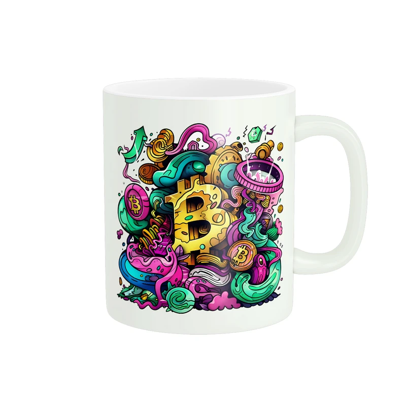 ماگ پادآفرین مدل کریپتو طرح بیت کوین کد PM1186