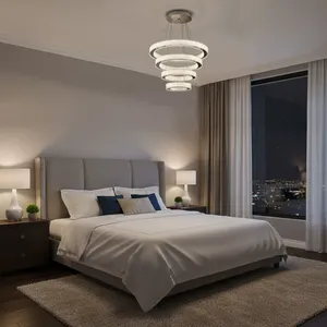 لوستر مدل چهار حلقه مدرن 