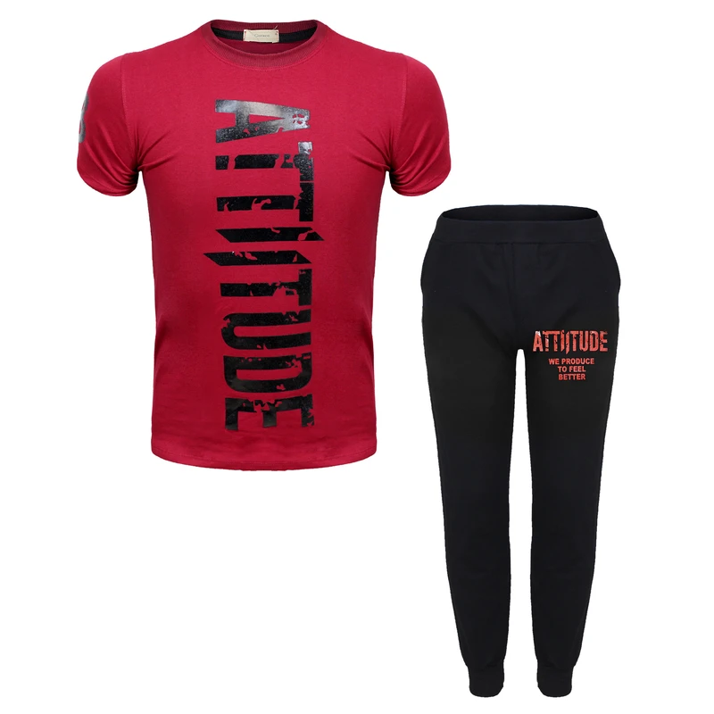 ست تی شرت و شلوار پسرانه مدل ATTLLTUDE