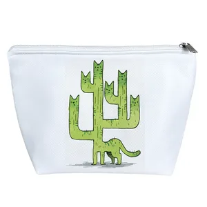 کیف لوازم آرایش دخترانه خندالو مدل گربه کاکتوسی کد 9536