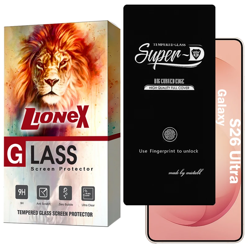 محافظ صفحه نمایش لایونکس مدل SUPERDNL مناسب برای گوشی موبایل سامسونگ Galaxy S26 Ultra 5G