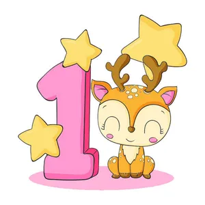 استند تولد طرح گوزن مدل عدد یک کد 89