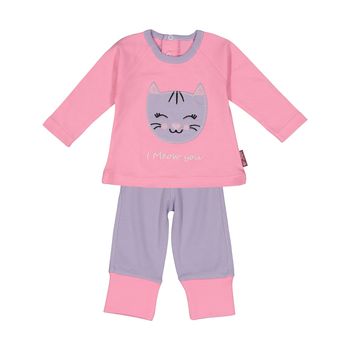 ست تی شرت و شلوار راحتی نوزادی دخترانه آدمک مدل 2171116-84