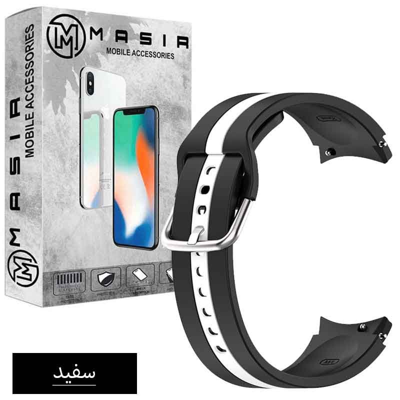 بند مسیر مدل Silic Dual Color مناسب برای ساعت هوشمند سامسونگ Galaxy Watch 4 Classic 46 mm -  - 4