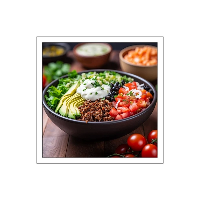 تابلو نوری بکلیت طرح رستوران و کافه سالاد مدل W-MID-15989