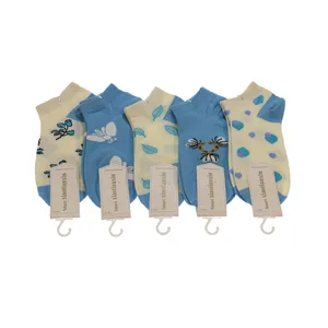 جوراب دخترانه مدل فانتزی کد 01013 - بسته 5 عددی