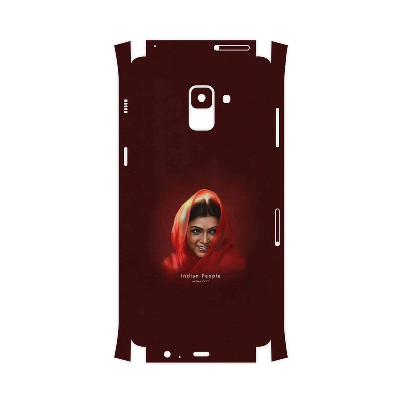 برچسب پوششی ماهوت مدل Portrait of an Indian Woman-FullSkin مناسب برای گوشی موبایل سامسونگ Galaxy A8 Plus 2018