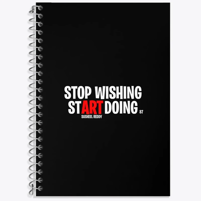 دفتر لغت 50 برگ خندالو طرح Stop Wishing Start Doing کد F690