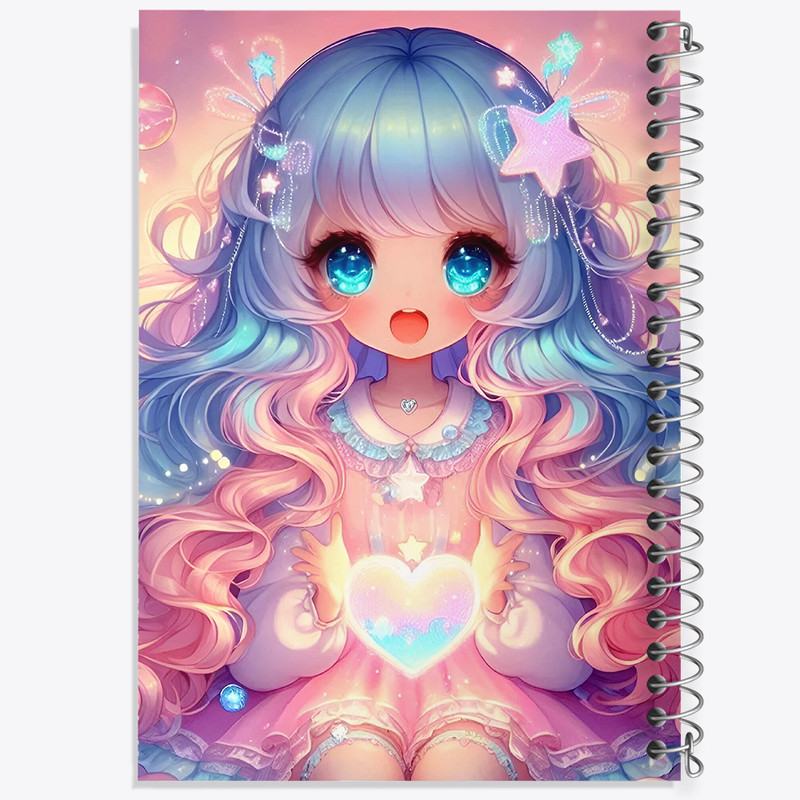 دفتر مشق 100 برگ خندالو طرح دخترانه کیوت کد F6067