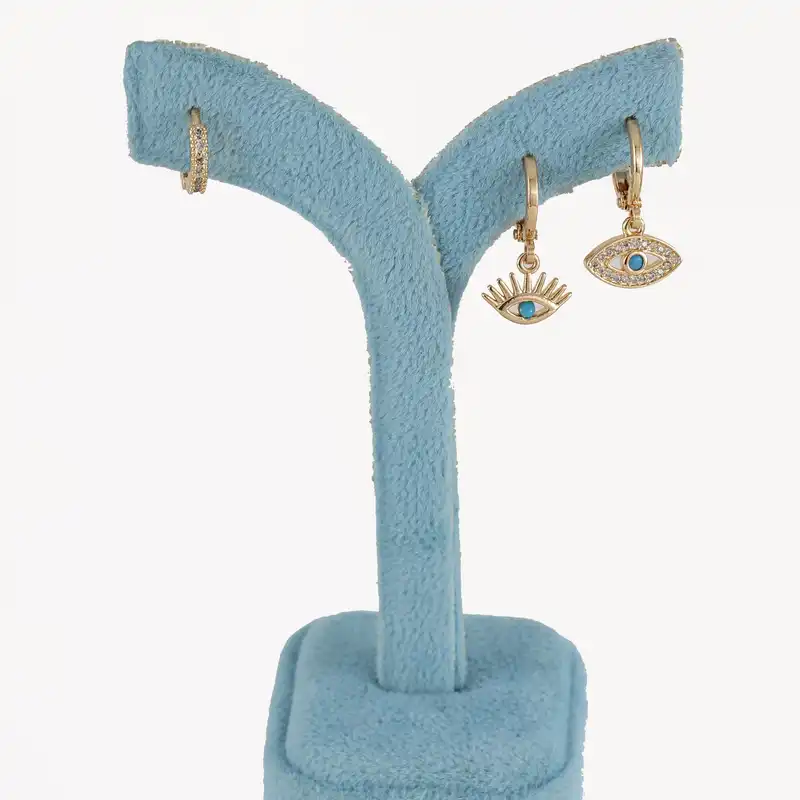 گوشواره زنانه وای اس ایکس مدل ear118 بسته سه عددی