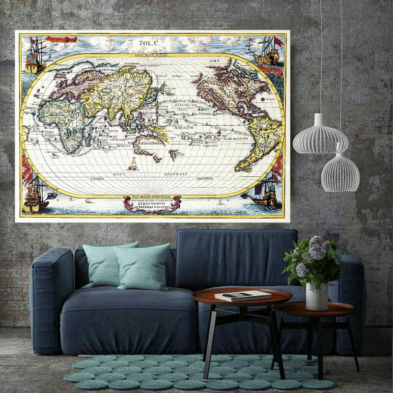  پوستر طرح نقشه جهان مدل PO1300