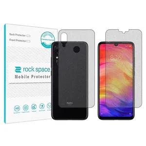 Matte Rockspace HyMTT screen protector suitable for the Xiaomi Redmi Note 7 Pro mobile phone along with the back of the phone