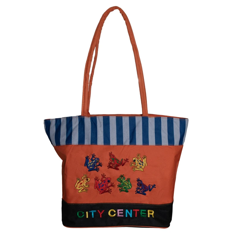 ساک خرید مدل گلدوزی طرح City Center کد 02