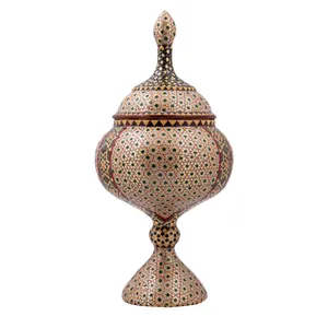 شکلات خوری خاتم کاری کروبی مدل ققنوس کد 2