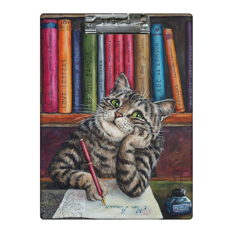 تخته شاسی طرح گربه متفکر نامه نویس کد  5409264 سایز A4