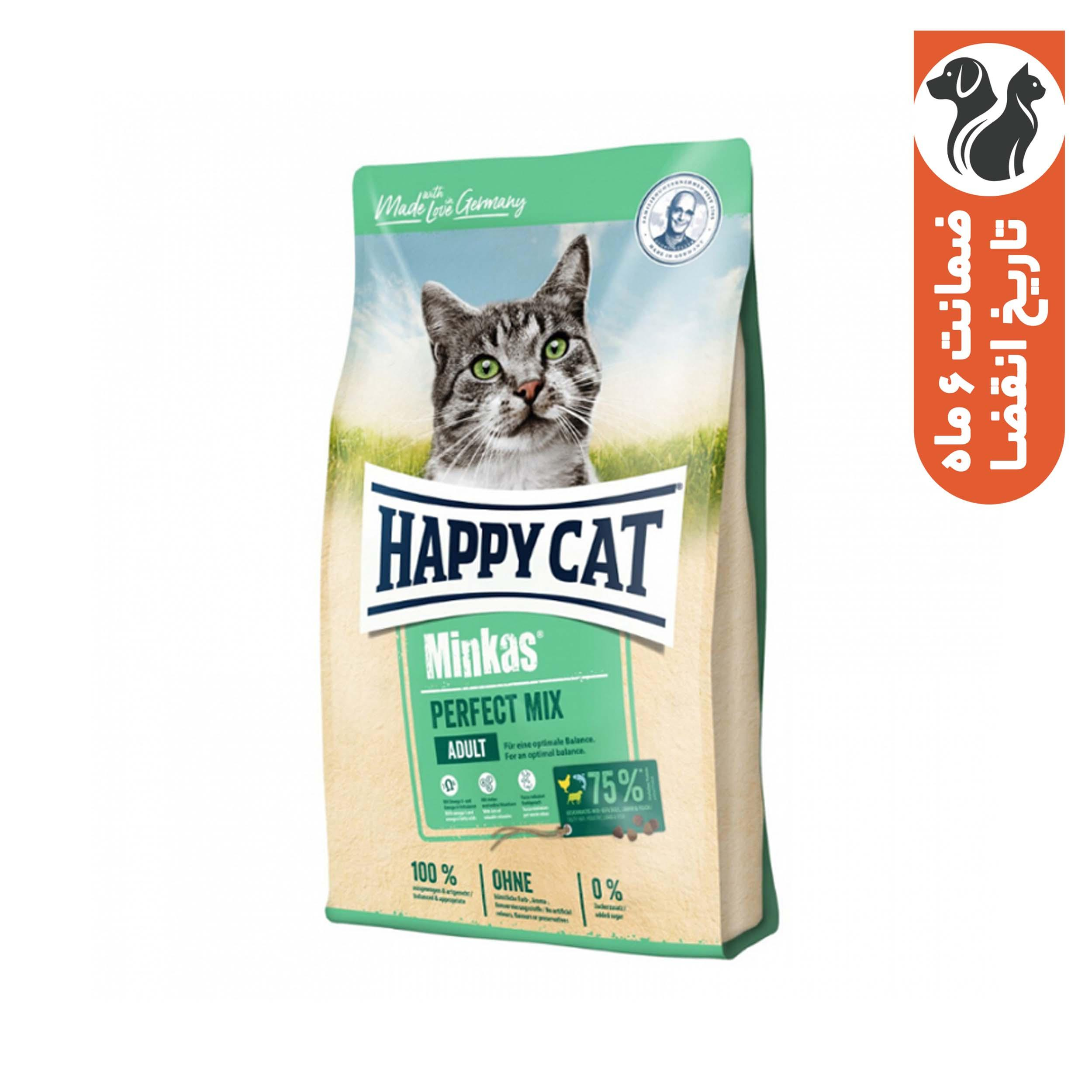 غذا خشک گربه بالغ هپی کت مدل میکس وزن 10000 گرم