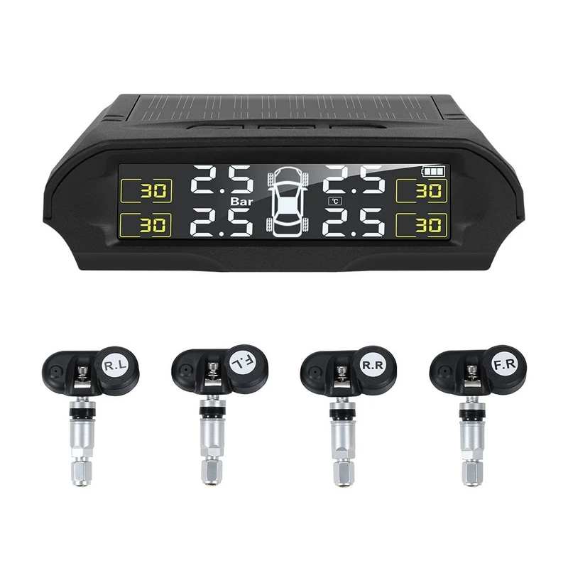 سیستم مانیتورینگ فشار باد لاستیک سواری مدل TY23 به همراه 4 عدد سنسور داخل تایر