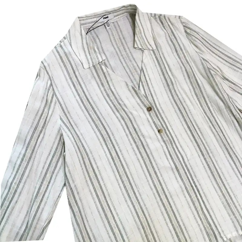 بلوز آستین سه ربع زنانه ماوی مدل راه راه