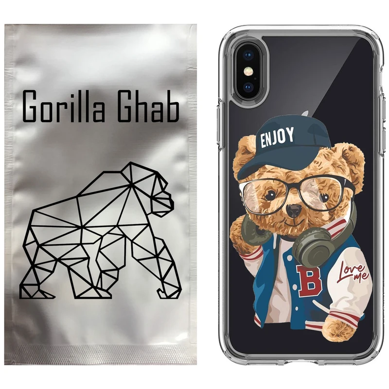 کاور گوریلا قاب مدل CLG کد 35 طرح تدی مناسب برای گوشی موبایل اپل iPhone X / XS