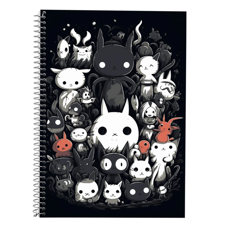 دفتر زبان 50 برگ مدوپد مدل دوخط طرح Ghibli کد DF2451