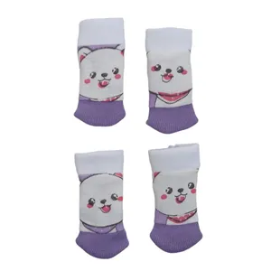 جوراب سگ و گربه مدل بچه پنی کد 29 سایز S مجموعه 4 عددی 